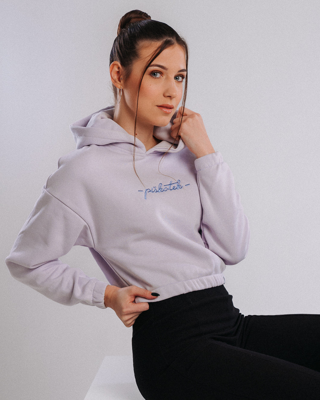 Crop Top Hoodie 'Piškotek'